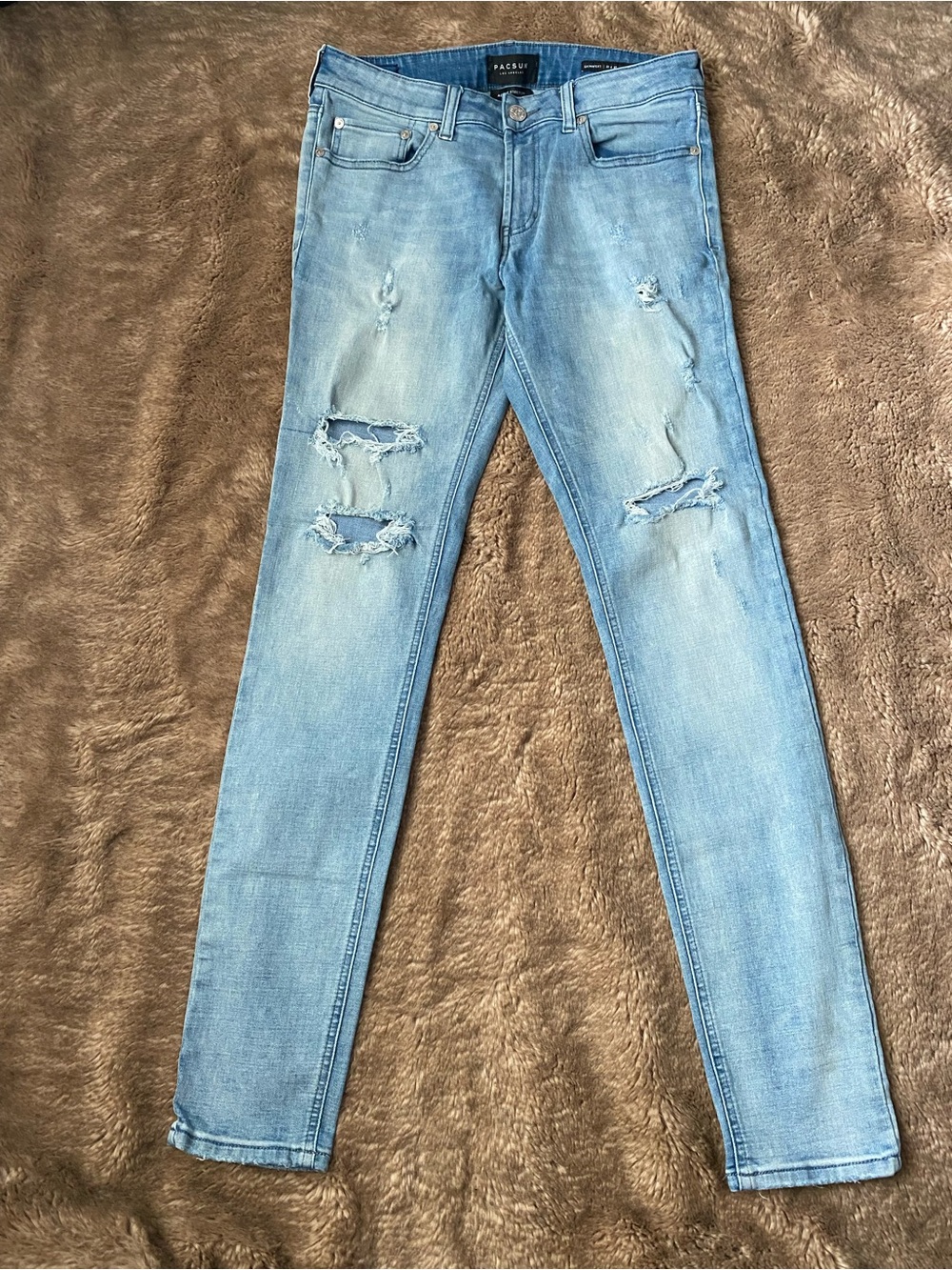 PacSun Faded Light Blue Ripped Skinny Jeans